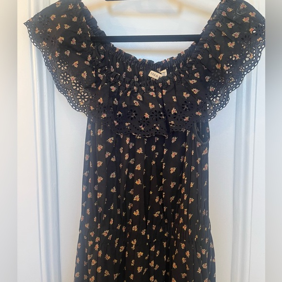 Ulla Johnson Floral Eyelet Off The Shoulder Maxi Dress Size 2 - Picture 5 of 8